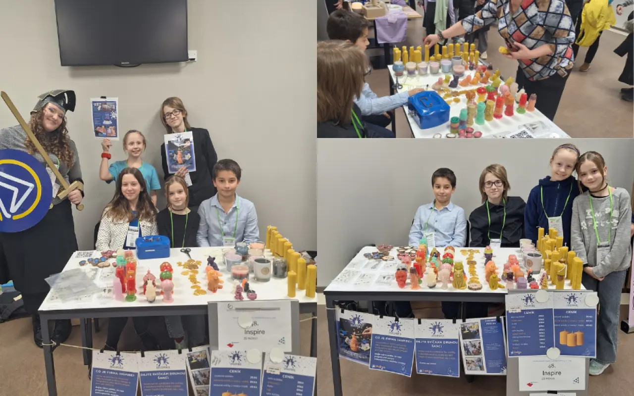 I naši žáci se rozhodli přiložit ruku k dílu. S nadšením vytvořili projekt recyklovaných svíček, se kterým vystoupili na veletrhu fiktivních firem. Svou snahou a kreativitou se rozhodli přispět k finanční podpoře na věci, které naše škola tolik potřebuje.